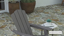 Ridley Adirondack Rocking Chair with Cup Holder, Weather Resistant HDPE Adirondack Rocking Chair in Gray