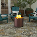 Aries 19.5" Portable Finished Steel Smokeless Wood Burning Outdoor Firepit with Waterproof Cover