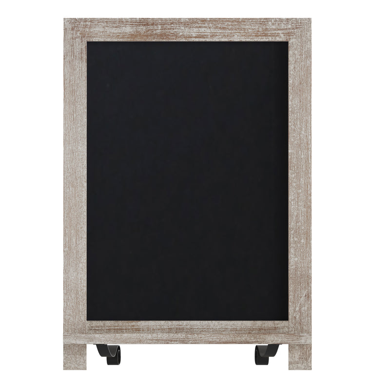 Magda Set of 10 Wall Mount or Tabletop Magnetic Chalkboards with Folding Metal Legs in Weathered, 12" x 17"