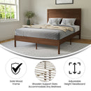Somerset Solid Wood Platform Bed with Wooden Slats and Headboard, No Box Spring Needed