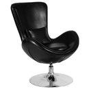 Soro High-Back Egg Style Lounge Chair with 360° Swivel Chrome Base