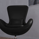 Soro High-Back Egg Style Lounge Chair with 360° Swivel Chrome Base