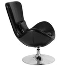 Soro High-Back Egg Style Lounge Chair with 360° Swivel Chrome Base