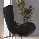 Soro High-Back Egg Style Lounge Chair with 360° Swivel Chrome Base