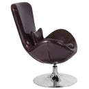 Soro High-Back Egg Style Lounge Chair with 360° Swivel Chrome Base