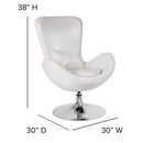 Soro High-Back Egg Style Lounge Chair with 360° Swivel Chrome Base
