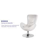 Soro High-Back Egg Style Lounge Chair with 360° Swivel Chrome Base