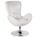 Soro High-Back Egg Style Lounge Chair with 360° Swivel Chrome Base