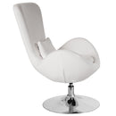 Soro High-Back Egg Style Lounge Chair with 360° Swivel Chrome Base