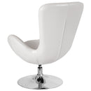Soro High-Back Egg Style Lounge Chair with 360° Swivel Chrome Base