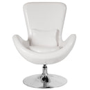 Soro High-Back Egg Style Lounge Chair with 360° Swivel Chrome Base