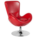 Soro High-Back Egg Style Lounge Chair with 360° Swivel Chrome Base