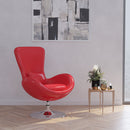 Soro High-Back Egg Style Lounge Chair with 360° Swivel Chrome Base