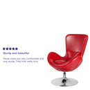 Soro High-Back Egg Style Lounge Chair with 360° Swivel Chrome Base