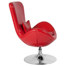 Soro High-Back Egg Style Lounge Chair with 360° Swivel Chrome Base