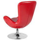 Soro High-Back Egg Style Lounge Chair with 360° Swivel Chrome Base