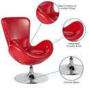 Soro High-Back Egg Style Lounge Chair with 360° Swivel Chrome Base