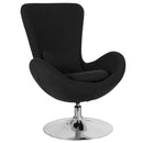 Soro High-Back Egg Style Lounge Chair With 360° Swivel Chrome Base