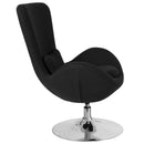 Soro High-Back Egg Style Lounge Chair With 360° Swivel Chrome Base