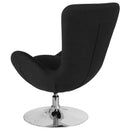 Soro High-Back Egg Style Lounge Chair With 360° Swivel Chrome Base