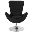 Soro High-Back Egg Style Lounge Chair With 360° Swivel Chrome Base