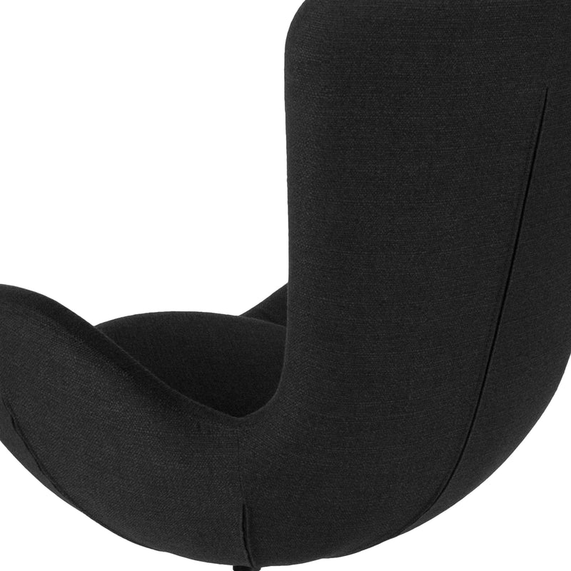 Soro High-Back Egg Style Lounge Chair With 360° Swivel Chrome Base