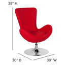 Soro High-Back Egg Style Lounge Chair With 360° Swivel Chrome Base