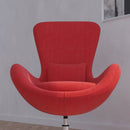 Soro High-Back Egg Style Lounge Chair With 360° Swivel Chrome Base