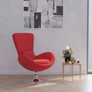 Soro High-Back Egg Style Lounge Chair With 360° Swivel Chrome Base