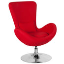Soro High-Back Egg Style Lounge Chair With 360° Swivel Chrome Base