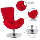 Soro High-Back Egg Style Lounge Chair With 360° Swivel Chrome Base