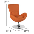 Soro High-Back Egg Style Lounge Chair With 360° Swivel Chrome Base