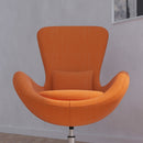 Soro High-Back Egg Style Lounge Chair With 360° Swivel Chrome Base