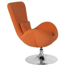 Soro High-Back Egg Style Lounge Chair With 360° Swivel Chrome Base