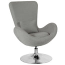 Soro High-Back Egg Style Lounge Chair With 360° Swivel Chrome Base