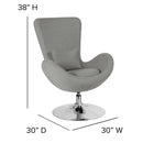 Soro High-Back Egg Style Lounge Chair With 360° Swivel Chrome Base