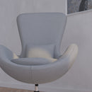 Soro High-Back Egg Style Lounge Chair With 360° Swivel Chrome Base