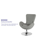 Soro High-Back Egg Style Lounge Chair With 360° Swivel Chrome Base
