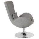 Soro High-Back Egg Style Lounge Chair With 360° Swivel Chrome Base