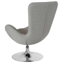 Soro High-Back Egg Style Lounge Chair With 360° Swivel Chrome Base