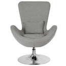 Soro High-Back Egg Style Lounge Chair With 360° Swivel Chrome Base