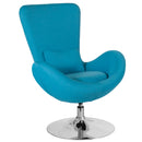 Soro High-Back Egg Style Lounge Chair With 360° Swivel Chrome Base