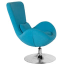 Soro High-Back Egg Style Lounge Chair With 360° Swivel Chrome Base