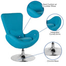 Soro High-Back Egg Style Lounge Chair With 360° Swivel Chrome Base