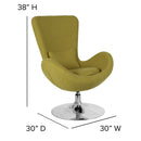 Soro High-Back Egg Style Lounge Chair With 360° Swivel Chrome Base
