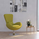 Soro High-Back Egg Style Lounge Chair With 360° Swivel Chrome Base