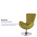 Soro High-Back Egg Style Lounge Chair With 360° Swivel Chrome Base