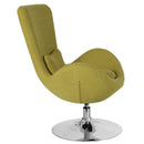 Soro High-Back Egg Style Lounge Chair With 360° Swivel Chrome Base