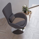 Soro High-Back Egg Style Lounge Chair With 360° Swivel Chrome Base