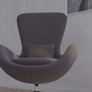 Soro High-Back Egg Style Lounge Chair With 360° Swivel Chrome Base